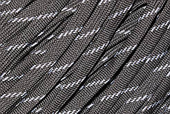 Шнур плоский чехол поліестер 10мм чорний+світло-сірий моток 100м