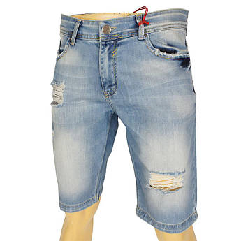 Чоловічі джинсові шорти з ефектом потертості X-Foot 261-1068