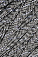 Шнур плоский чехол поліестер 10мм хакі+світло-сірий моток 100м