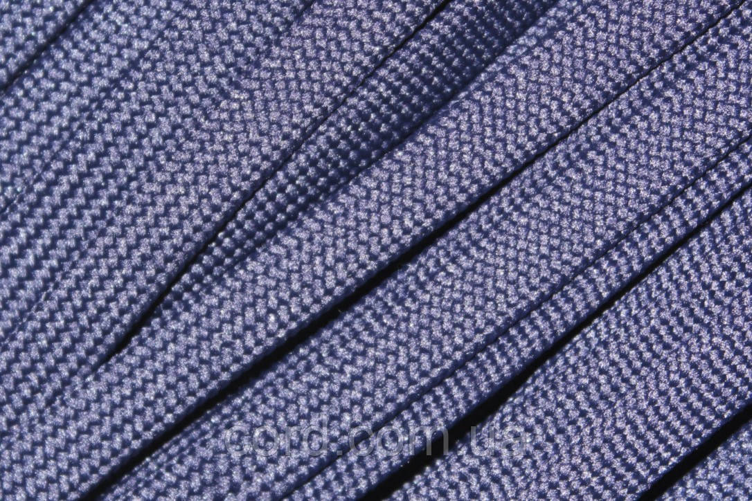 Шнур плоский чехол поліестер 10мм синій моток 100м, фото 1