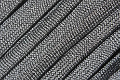 Шнур плоский чехол поліестер 10мм чорний моток 100м