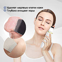 Портативний ультразвуковий скрабер для чистки обличчя - апарат для ультразвукової чистки лиця, пілінгу шкіри Ion Cleaner 7C, фото 4