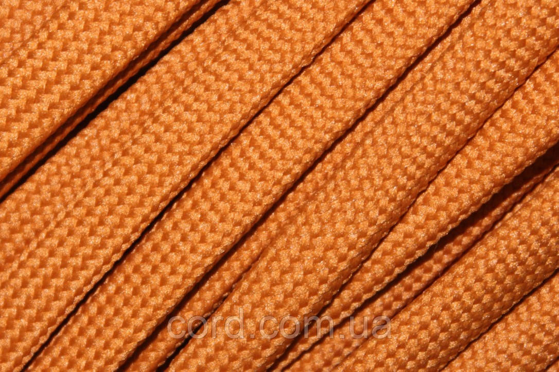 Шнур плоский чехол поліестер 10мм гірчиця моток 100м, фото 1