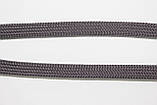 Шнур плоский чехол поліестер 10мм темно-сірий моток 100м, фото 2