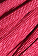 Шнур плоский чехол поліестер 10мм бордовий моток 100м