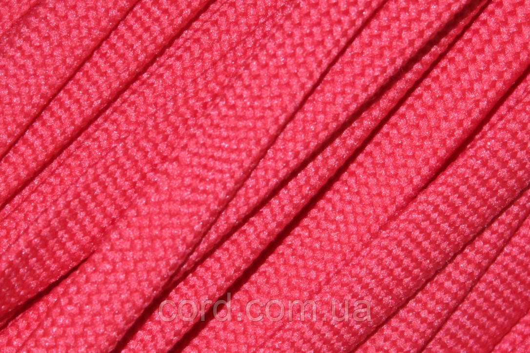 Шнур плоский чехол поліестер 10мм червоний моток 100м, фото 1