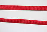 Шнур плоский чехол поліестер 10мм червоний моток 100м, фото 2