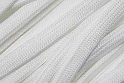 Шнур плоский чехол поліестер 10мм білий моток 100м
