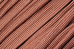 Шнур плоский чехол поліестер 10мм коричневий моток 100м