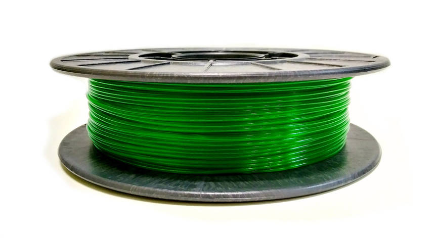 Нитка PETG (CoPET, ПЕТГ) пластик для 3D-друку, Прозоро-зелений (1.75 мм/0.5 кг), фото 1