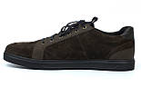 Коричневі замшеві кросівки кеди чоловіче взуття великих розмірів Rosso Avangard Puran Brown Vel BS, фото 3