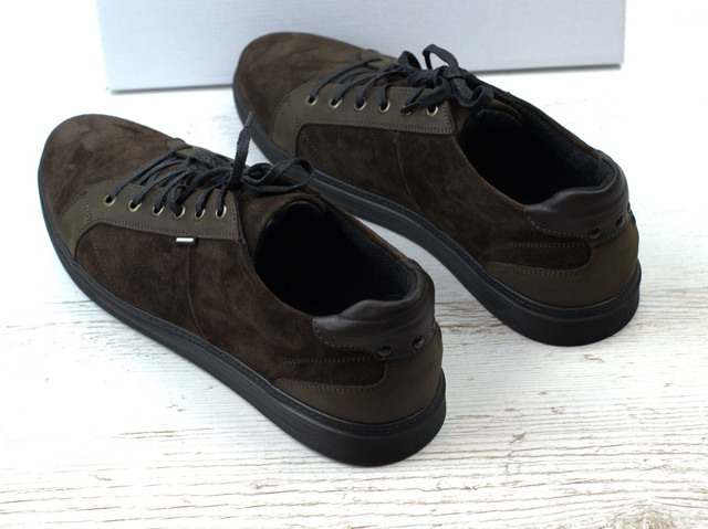 Коричневі замшеві кросівки кеди чоловіче взуття великих розмірів Rosso Avangard Puran Brown Vel BS