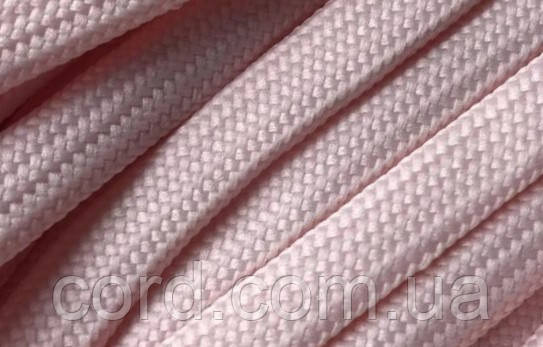 Шнур плоский чехол поліестер 10мм рожевий моток 100м, фото 1
