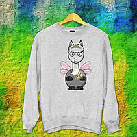 Чоловічий світшот з оригінальним принтом Фея Push IT S, Сірий