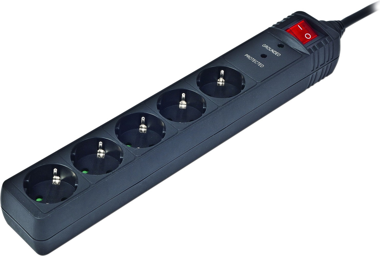 Фільтр-подовжувач мережевий EnerGenie 4.5 м 5 розеток black (SPG5-C-15), фото 1