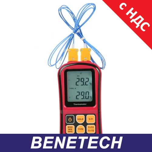Термометр цифровий (термопарный) -250-1767°C BENETECH GM1312, фото 1
