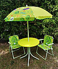 Набір меблів для пікніка дитячий, складаний стіл, 2 крісла, парасольку
