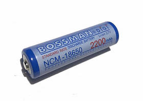 Акумулятор высокотоковый Bossman-Profi DiGi 18650 Li-ion 3,7 V 2200mAh 11A (NCM18650-5C-2200H)