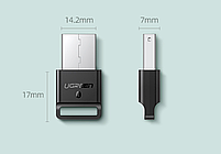 USB Bluetooth-адаптер Ugreen бездротовий передавач bluetooth 4.0 для комп'ютера US192 30524, фото 2