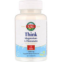 KAL, Магній L-треонат для поліпшення роботи мозку, 2000 мг, 60 таблеток