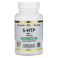 California Gold Nutrition 5-HTP 5-гідрокситриптофан, екстракт насіння гриффонії зі Швейцарії, 100 мг