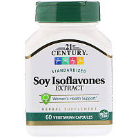 21st Century, Изофлавоны сои стандартизированные Soy Isoflavones Extract, 60 веган капсул