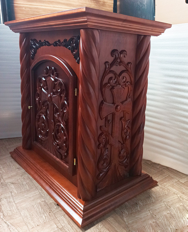 Жертовник з дверима, тонування під темний лак 100*60cm, фото 1