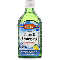 Carlson Labs, Norwegian Super D Omega-3, Natural Lemon Flavor, 8.4 fl oz (250 ml)