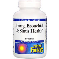 Natural Factors, Здоров'я дихальних шляхів (Lung, Bronchial&Sinus Health), 90 таблеток