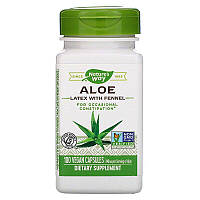 Nature's Way, Aloe Latex with Fennel, Латекс алое з фенхелем, 140 мг, 100 веганських капсул