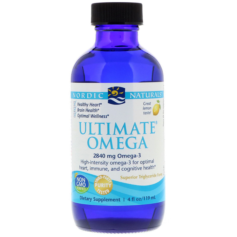 Nordic Naturals, Ultimate Omega, лимон, 2840 мг, 119 мл (4 рідкі унції)
