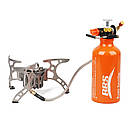 Мультипаливний туристичний пальник газовий та бензиновий BRS-8 BOOSTER+1 плита для кемпінгу походу та туризму, фото 8