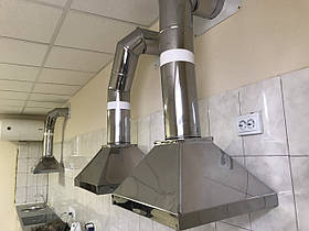 Витяжна парасолька з оцинкованої сталі - виготовлення купольної оцинкованої витяжки для кафе і ресторану