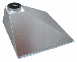 Купольна витяжка 60 см для кухні з оцинкованої сталі, пристінного типу, фото 3