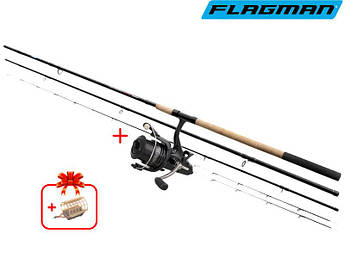 Фідерне вудилище Flagman Force Active + Котушка Flagman Force Active 6000 з байтран.