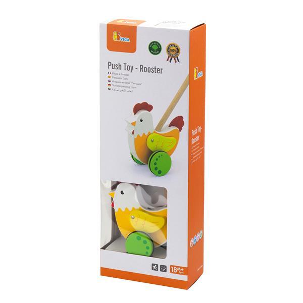 Дерев'яна каталка Viga Toys Петушок (50964), фото 1