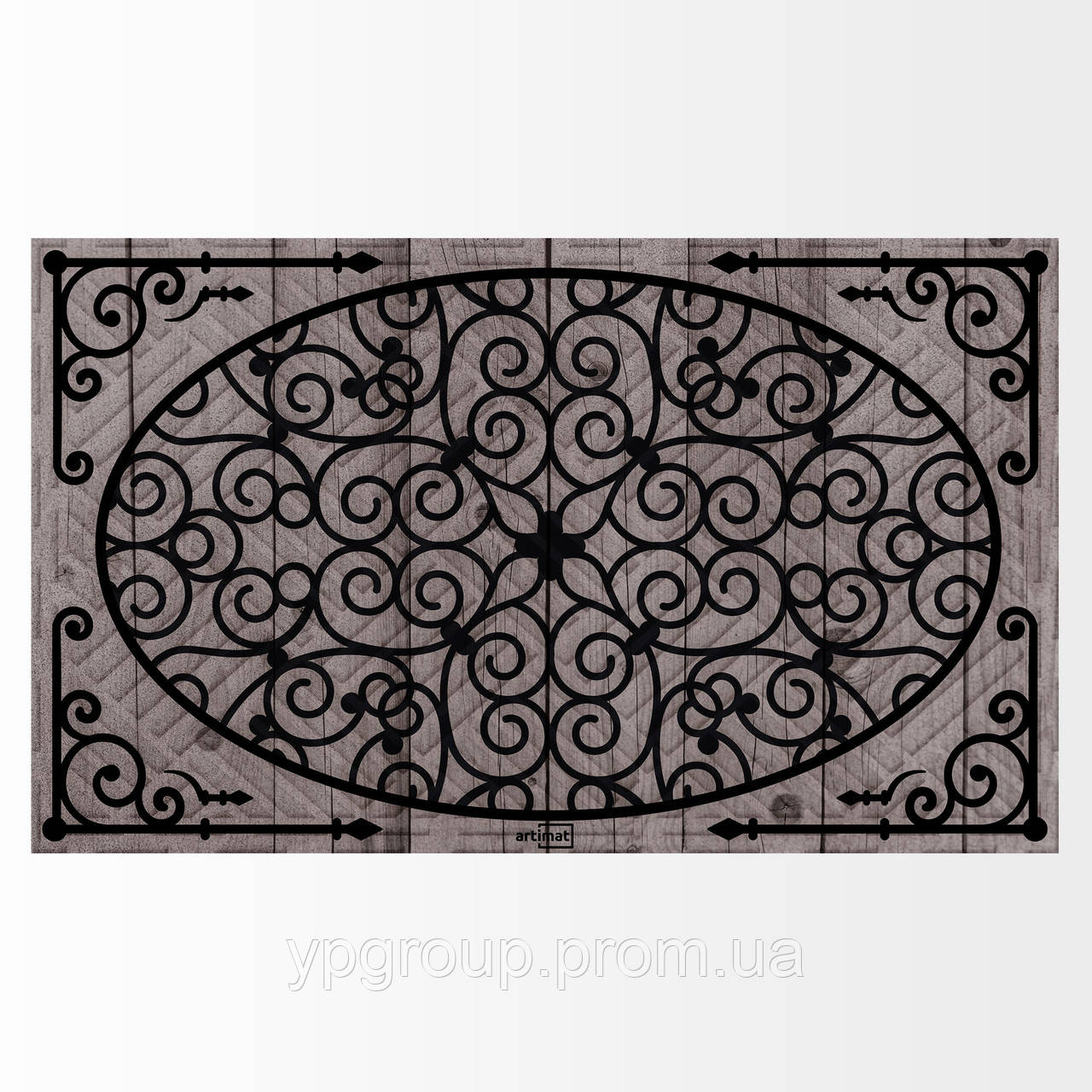 Придверний килимок Artimat 45х75см з малюнком на гумовій основі К-602-45