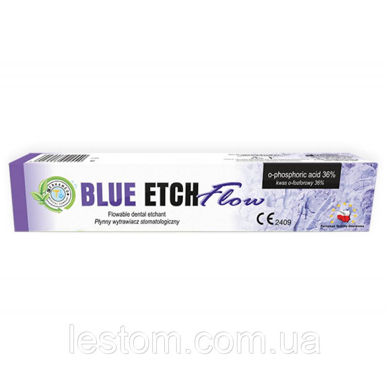 BLUE ETCH Flow (Блу Ейтч Флоу - травильний гель) Cerkamed 10 мл шприц + дозатор + роз'єм + аплікатори