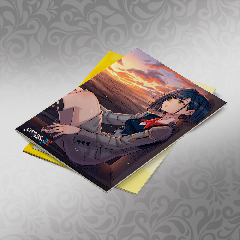 Скетчбук А5 кремові листи Darling in the Franxx 30 аркушів 009