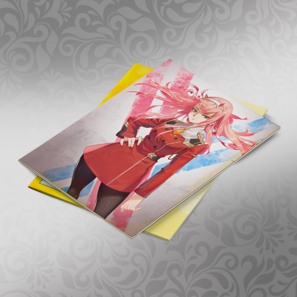 Скетчбук А5 кремові листи Darling in the Franxx 30 аркушів 011