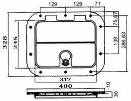Люк доступу 400X328mm Esterner C13710, фото 3