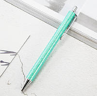 Ручка с блестками шариковая Alideco черные 1.0 мм Мятный