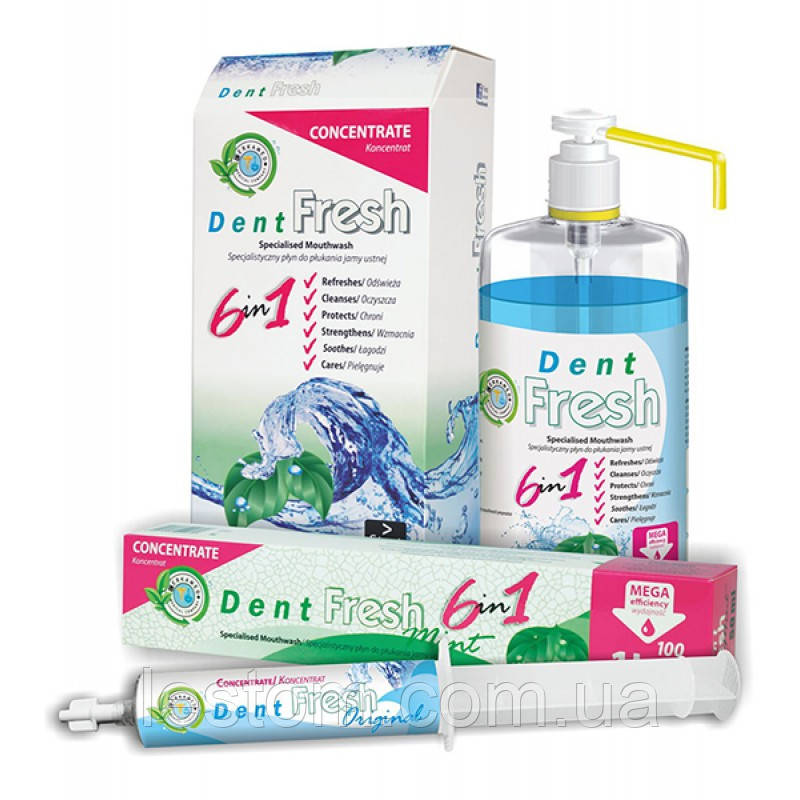 DENT FRESH ORIGINAL (Дент Фреш Ориджинал - Ополаскиватель полости рта) Cerkamed, стартовый комплект