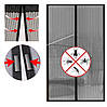 Антимоскітна сітка штора на магнітах Magic Mesh на двері 210 см на 100 см, фото 3