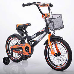 Велосипед дитячий 16" S600 чорно-жовтогарячий