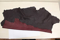 Рукавична  шкіра для ляльок. №108 Тонка. Відтінок бордового.