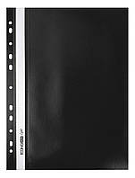 Швидкозшивач А4 з перф. Economix Light, глянець чорний