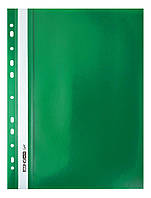 Швидкозшивач А4 з перф. Economix Light, глянець зелений