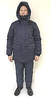Костюм зимовий Олексій, куртка з напівкомбінезоном синього кольору