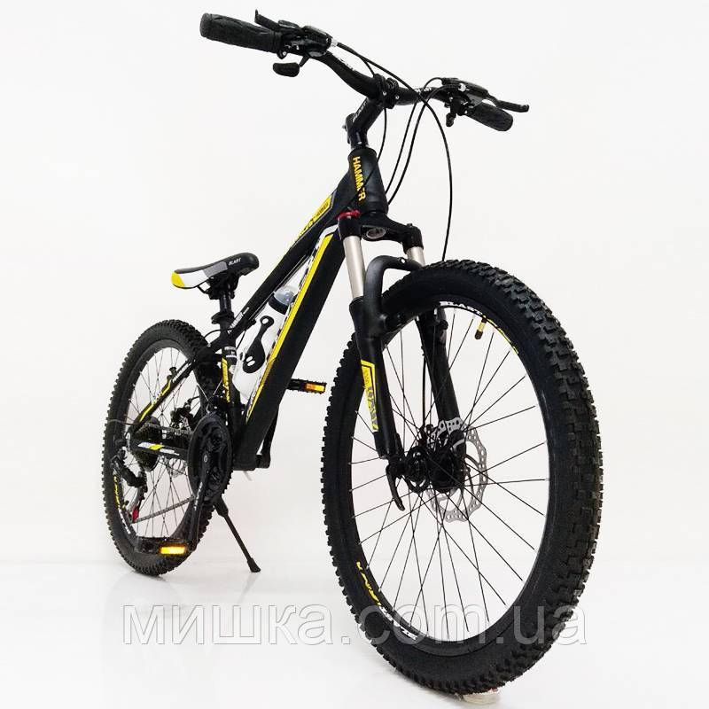 Стильний спортивний велосипед S300 BLAST-NEW 24", рама 13", чорно-жовтий